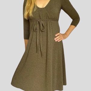 Earthy fairycore milkmaid midi dress